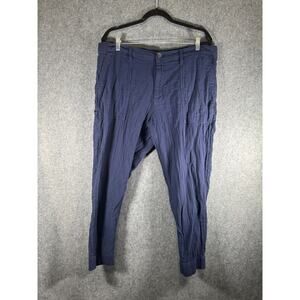 Old Navy Pants Women‎ 18 Navy Blue Guaze Flat Front Straight Vacation Resort